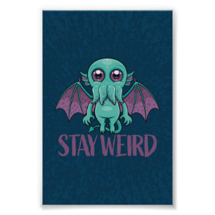 Stanna Konstig Cute Cthulhu Monster Fototryck