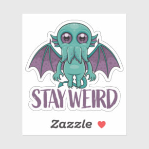 Stanna Konstig Cute Cthulhu Monster Klistermärken