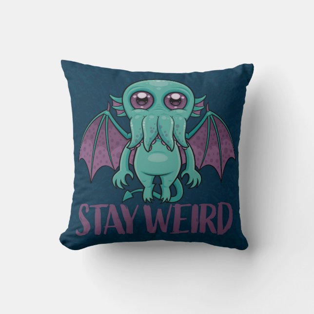 Stanna Konstig Cute Cthulhu Monster Kudde (Framsida)