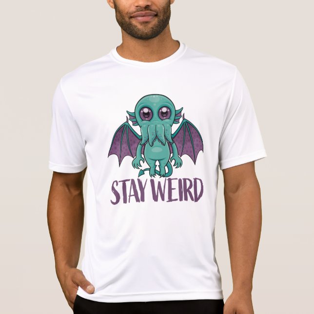 Stanna Konstig Cute Cthulhu Monster T Shirt (Framsida)