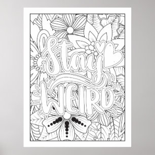 Stanna Konstig Färg själv Poster