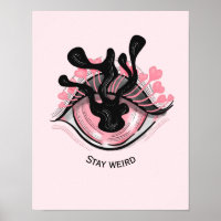 Stanna Konstig Goth Rosa Öga Creepy Horror Wicca