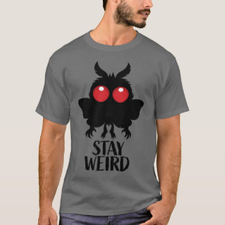 Stanna Konstig Kuslig Söt Mothman Kryptid T Shirt