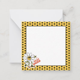 Stanna Konstig Skateboarding-Daisy Anteckningskort