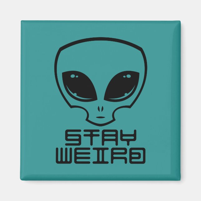Stanna Konstigen Alien Head Magnet (Framsidan)