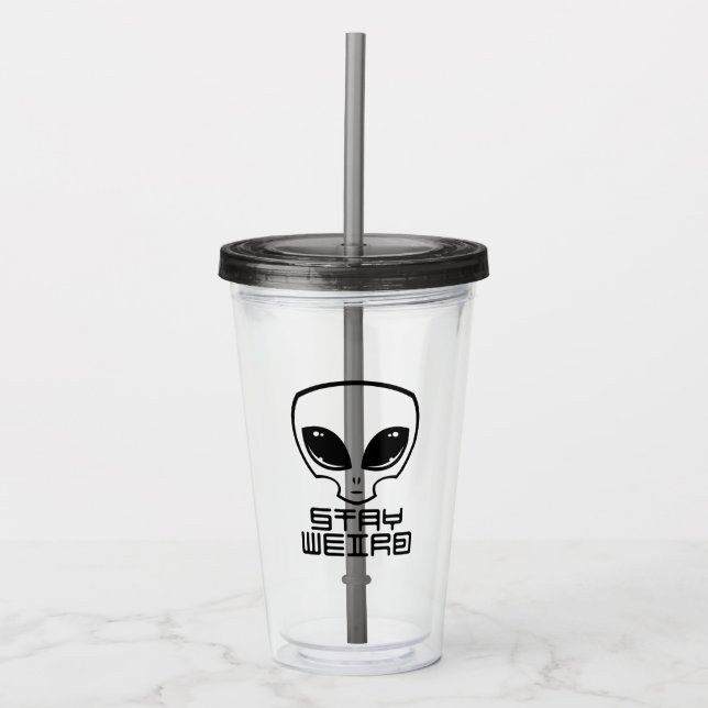 Stanna Konstigen Alien Head Take Away Mugg (Framsida)
