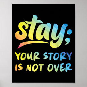 Stanna kvar din berättelse är inte över Mental häl Poster