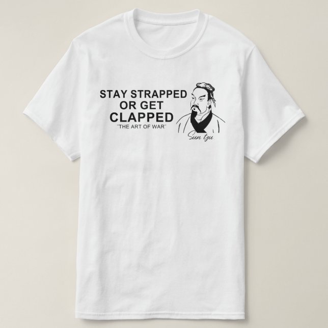 Stanna kvar eller få klappat t shirt (Design framsida)