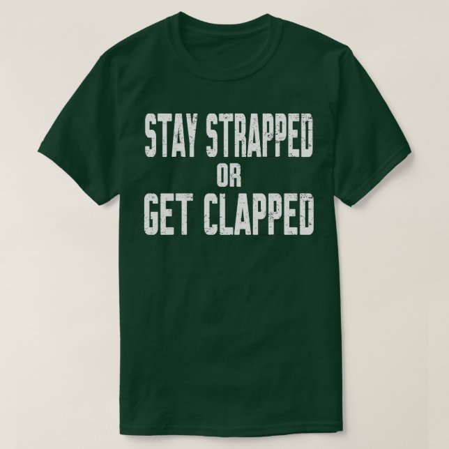 Stanna kvar eller få klappat t shirt (Design framsida)
