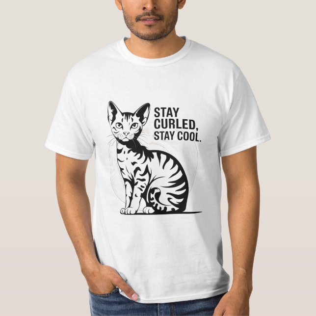 Stanna kvar, håll kvar Coolan amerikanska Curl-kat T Shirt (Framsida)