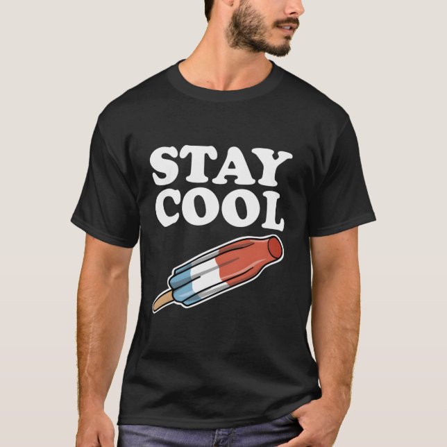 Stanna kvar i Patriotic Rocket Pop T Shirt (Framsida)