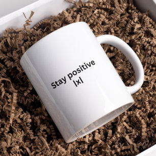 Stanna kvar i positiv riktning Matematik T-Shi Kaffemugg