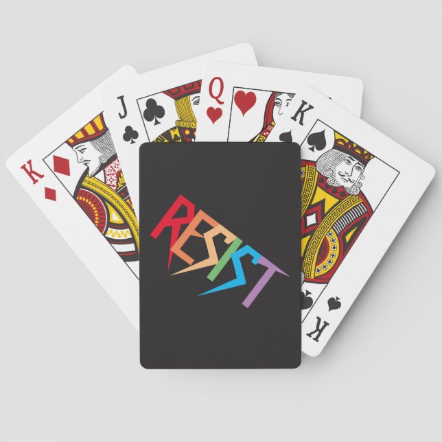 Stanna kvar på Rainbow Färg-spelkort Spelkort (Baksidan)