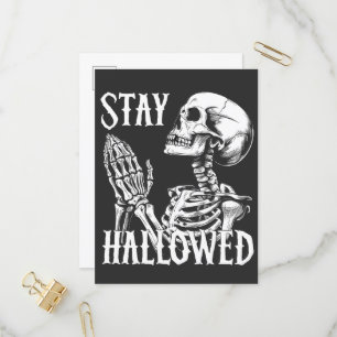 Stanna kvar vid det högtillåtna sökandet Skeleton Inbjudan Vykort