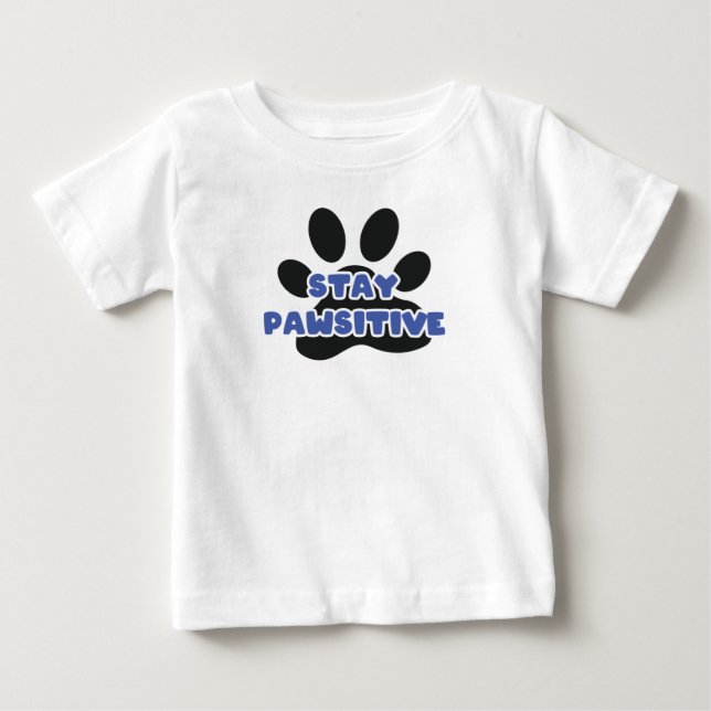 Stanna kvar vid Pawsitive Funny Animal Tass T Shirt (Framsida)