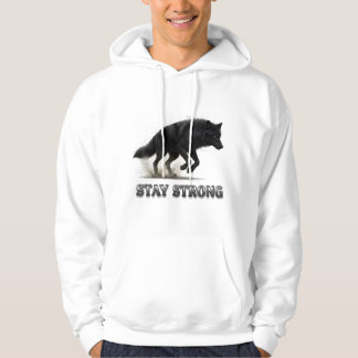 Stanna kvar vid stark Varg Hoodie