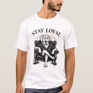 Stanna Lojal Cool Hund Streetwear Illustration Kon T Shirt