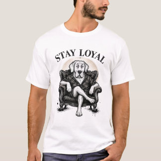 Stanna Lojal Cool Hund Streetwear Illustration Kon T Shirt