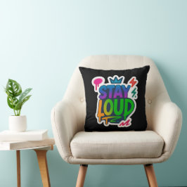 Stanna Loud Graffiti Neon Artwork Kudde