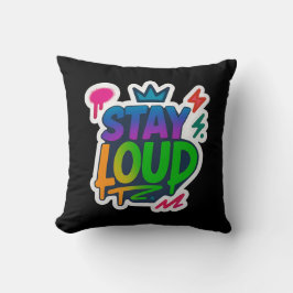 Stanna Loud Graffiti Neon Artwork Kudde