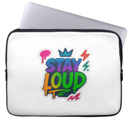 Stanna Loud Graffiti Neon Artwork Laptop Fodral