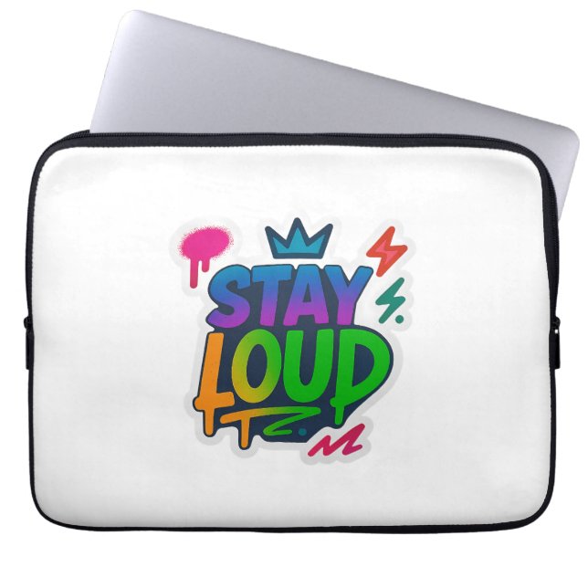 Stanna Loud Graffiti Neon Artwork Laptop Fodral (Framsidan)