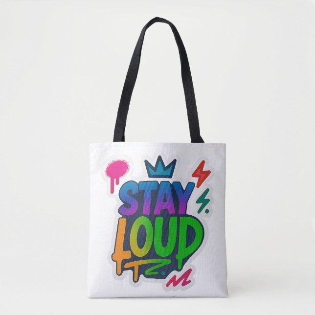 Stanna Loud Graffiti Neon Artwork Tygkasse (Framsida)