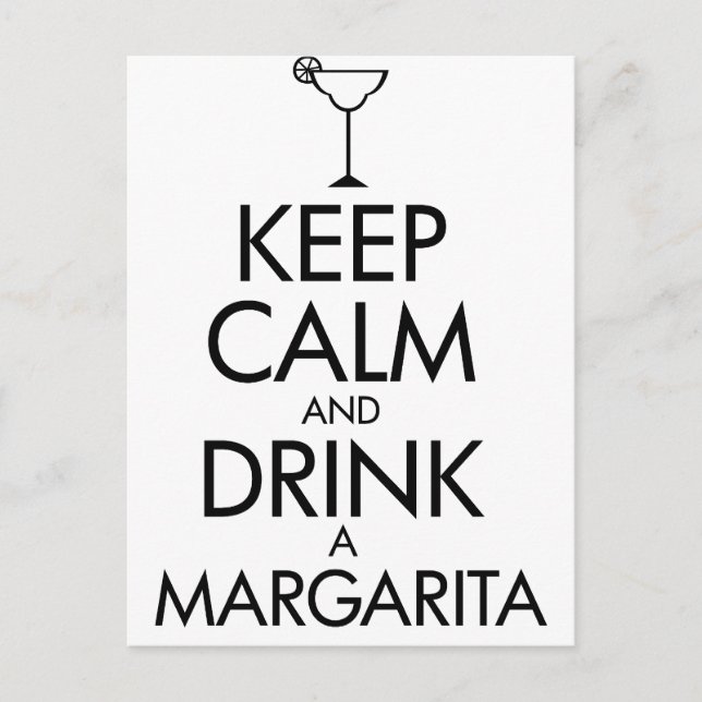 Stanna Lugn Margarita T-shirt Vykort (Framsida)