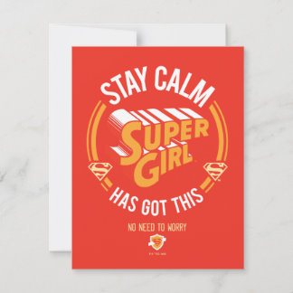 Stanna Lugn Supergirl har Har det här Anteckningskort