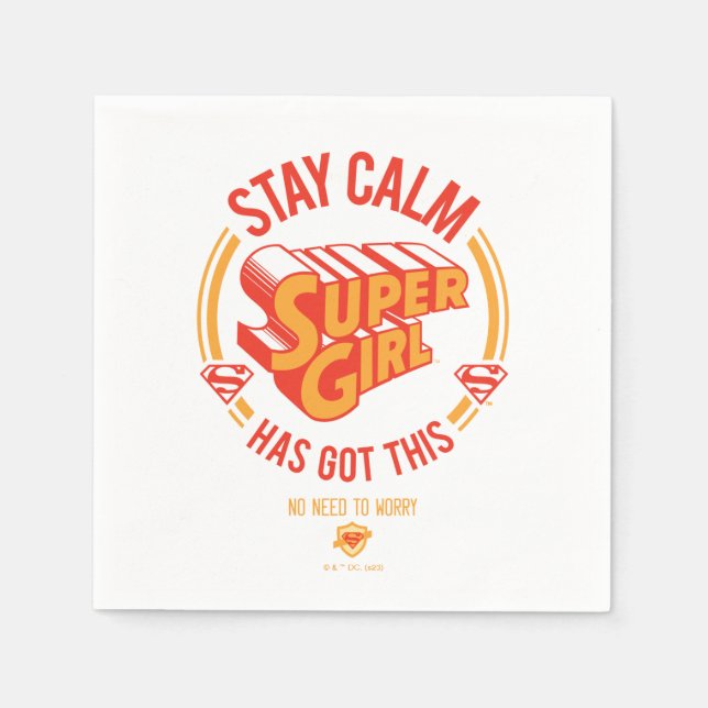 Stanna Lugn Supergirl har Har det här Pappersservett (Framsidan)