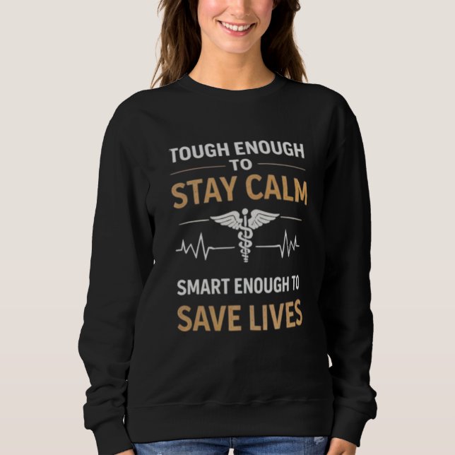 Stanna Lugna Rädda Liv Sjuksköterska Motivation Ci T Shirt (Framsida)