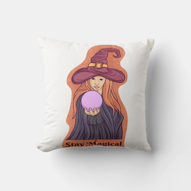 Stanna Magic Ghost Funny Halloween Groovy Kudde (Framsida)