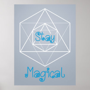 "Stanna magisk" Helig-geometri Poster