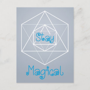 "Stanna magisk" Helig-geometri Vykort