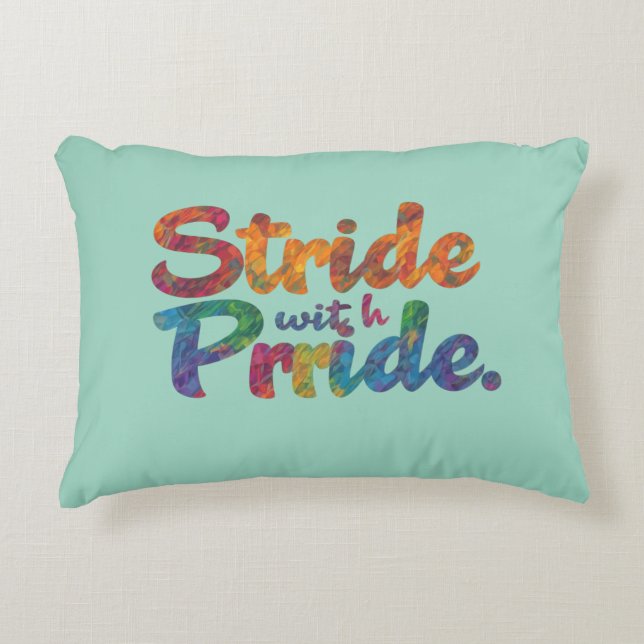 Stanna med Pride - inspirationshölje med fyllning Prydnadskudde (Framsidan)
