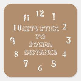 Stanna med Säker hjälp Stoppa Säker resning 27/7 Fyrkantigt Klistermärke