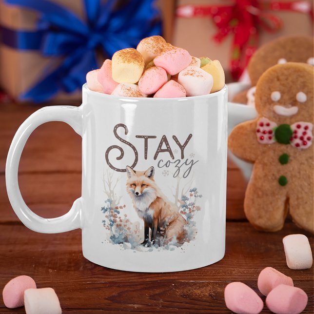 Stanna Mysigt Woodland Fox-jul Kaffemugg (Skapare uppladdad)