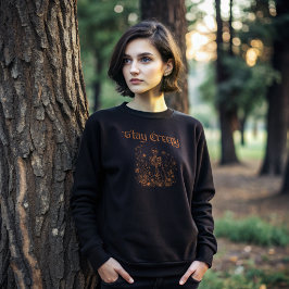 Stanna på Creepy Skeleton Halloween Sweatshirt T Shirt