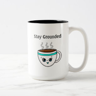 Stanna på marken, Cute Kawaii Tecknad Coffee Kopp