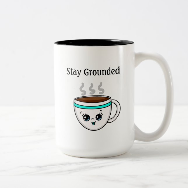 Stanna på marken, Cute Kawaii Tecknad Coffee Kopp (Höger)