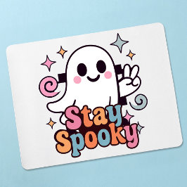 Stanna på Spooky Groovy Ghost Retro Pastel Hallowe Musmatta