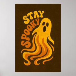 Stanna på Spooky Halloween Ghost Poster