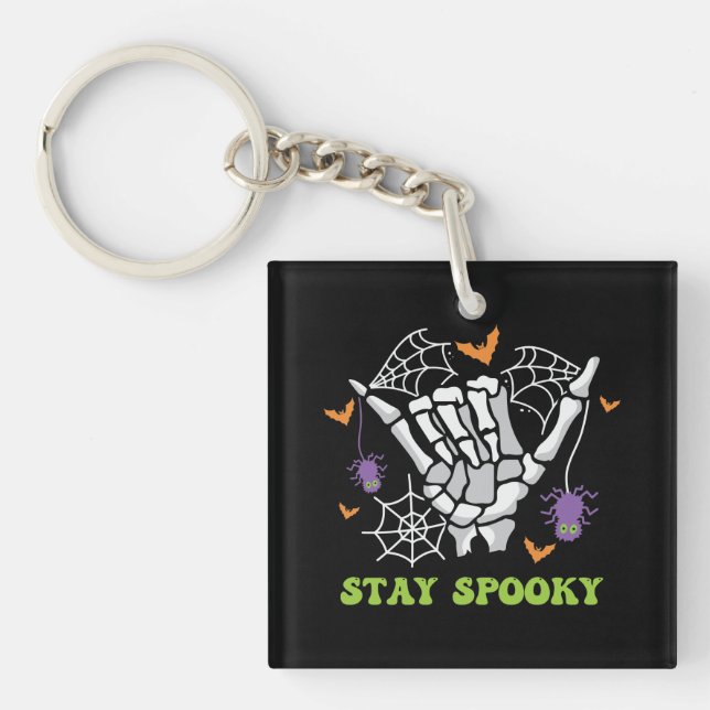 Stanna på Spooky Halloween Skeleton Hand (Framsidan)
