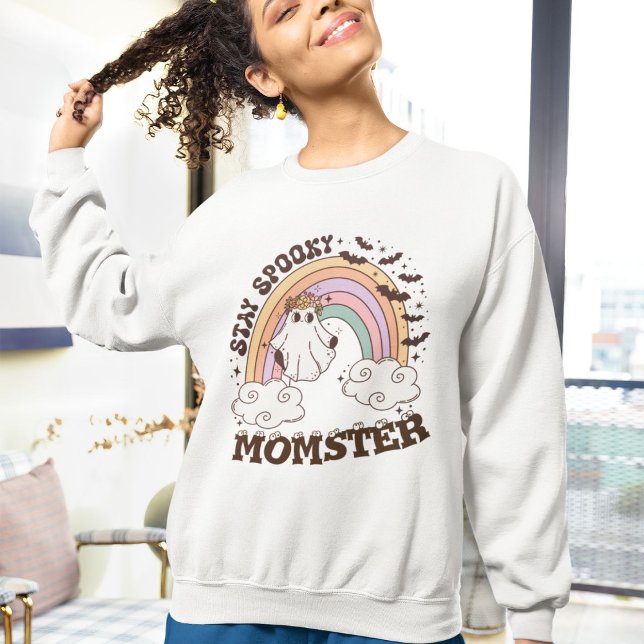 Stanna på Spooky Momster EyebullHalloween T Shirt (Skapare uppladdad)