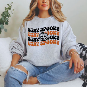 Stanna på Spooky Pumpkin Patch Halloween Sweatshir T Shirt