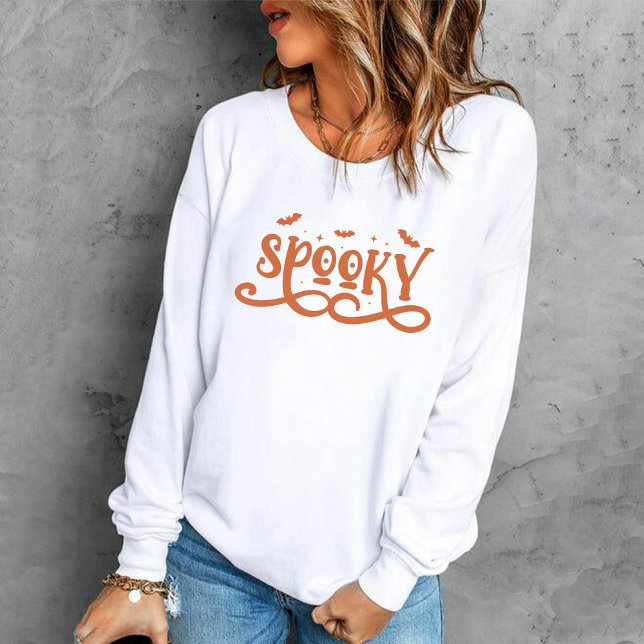 Stanna på Spooky Season Halloween Womens T Shirt (Stay Spooky Season Halloween Womens Sweatshirt)