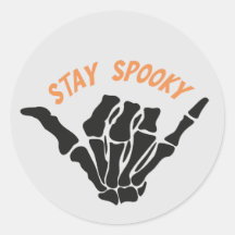 Stanna på Spooky Skeleton Hand Sticker