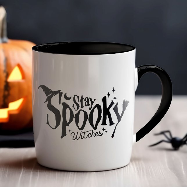 Stanna på Spooky Witches Witch Halloween Funny Mugg (Stay Spooky Witches Witch Halloween Funny Mug)