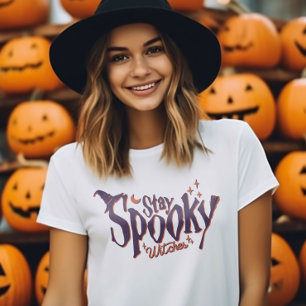 Stanna på Spooky Witches Witch Halloween Funny T Shirt