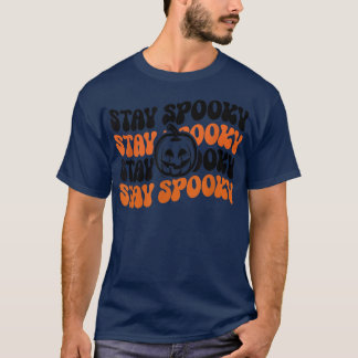 Stanna på SpookyGroovy Retro HalloweenSpooky Vibes T Shirt